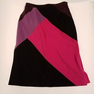 Color block casual corner skirt